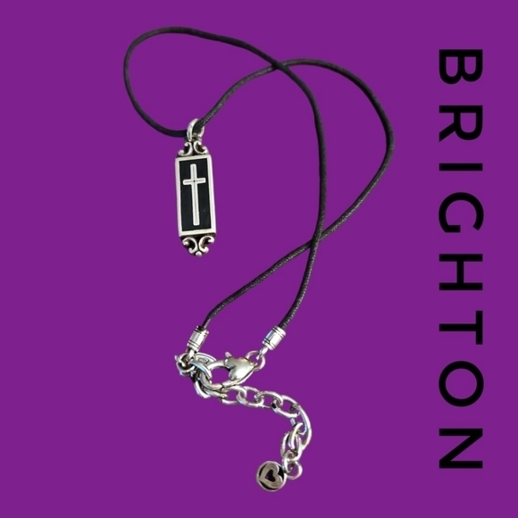 BRIGHTON Self Love and Respect Cross Pendant Castlecore Rope Necklace - Picture 1 of 5